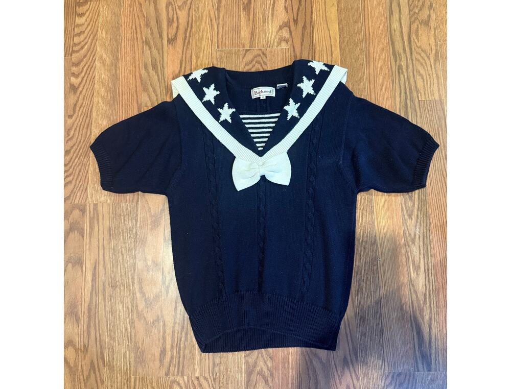 90s Bechamel Nautical Knit Top Size Medium